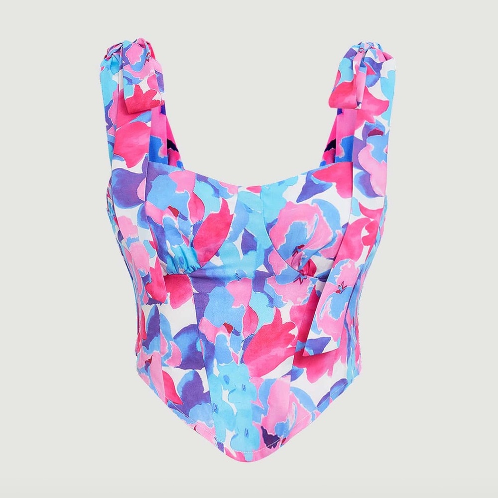 SHEIN Floral Crop Top Size